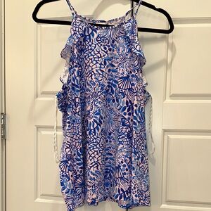 Lilly Pulitzer Pink and Blue Patterned Top